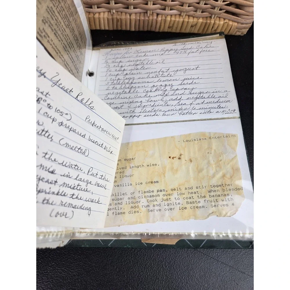 Estate Recipe Binder Handwritten Typed Cut Outs Etc.  Texas Based READ
